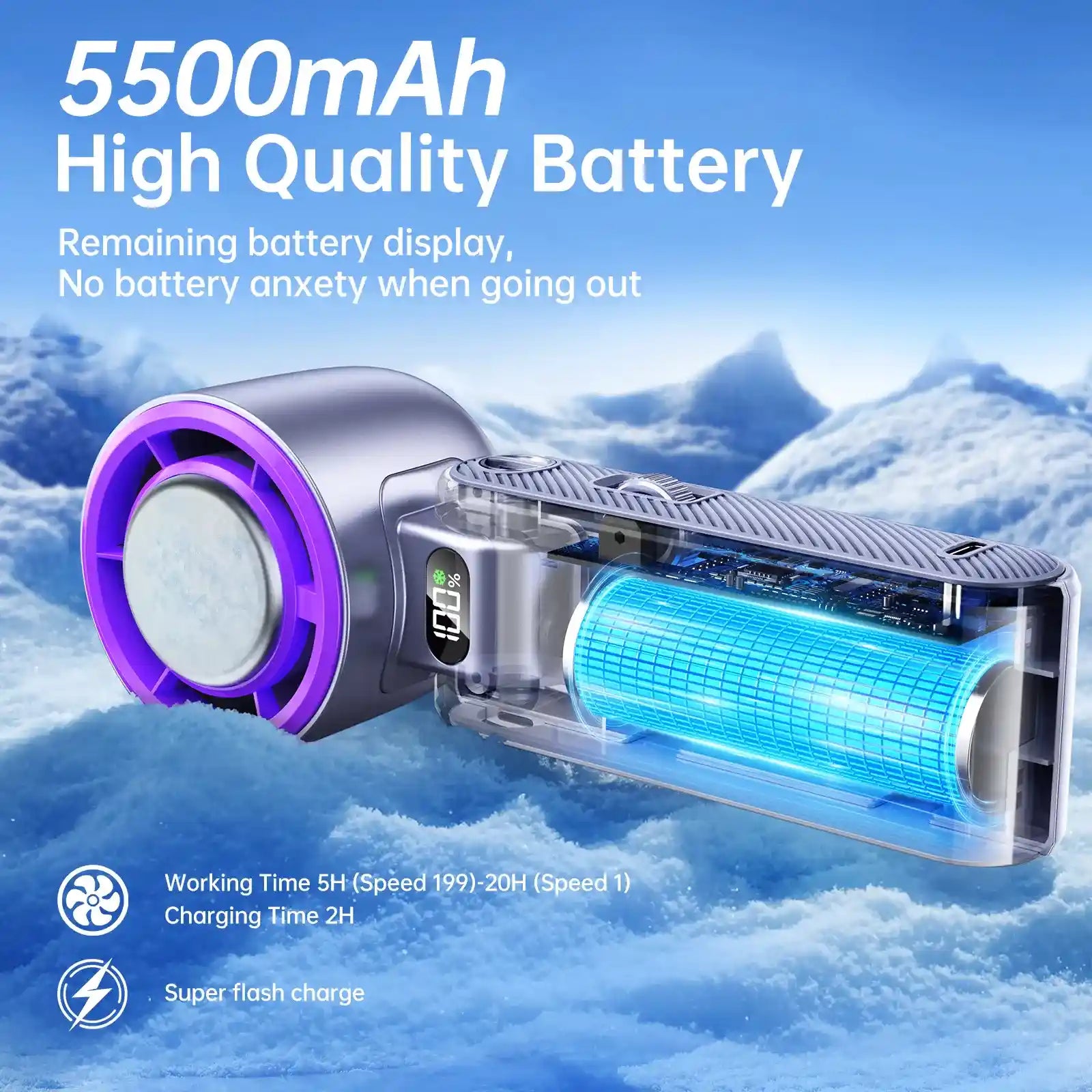 🔥 Limited-time 50% off—Quick-Cooling Frost Technology, Portable Handheld Fan.