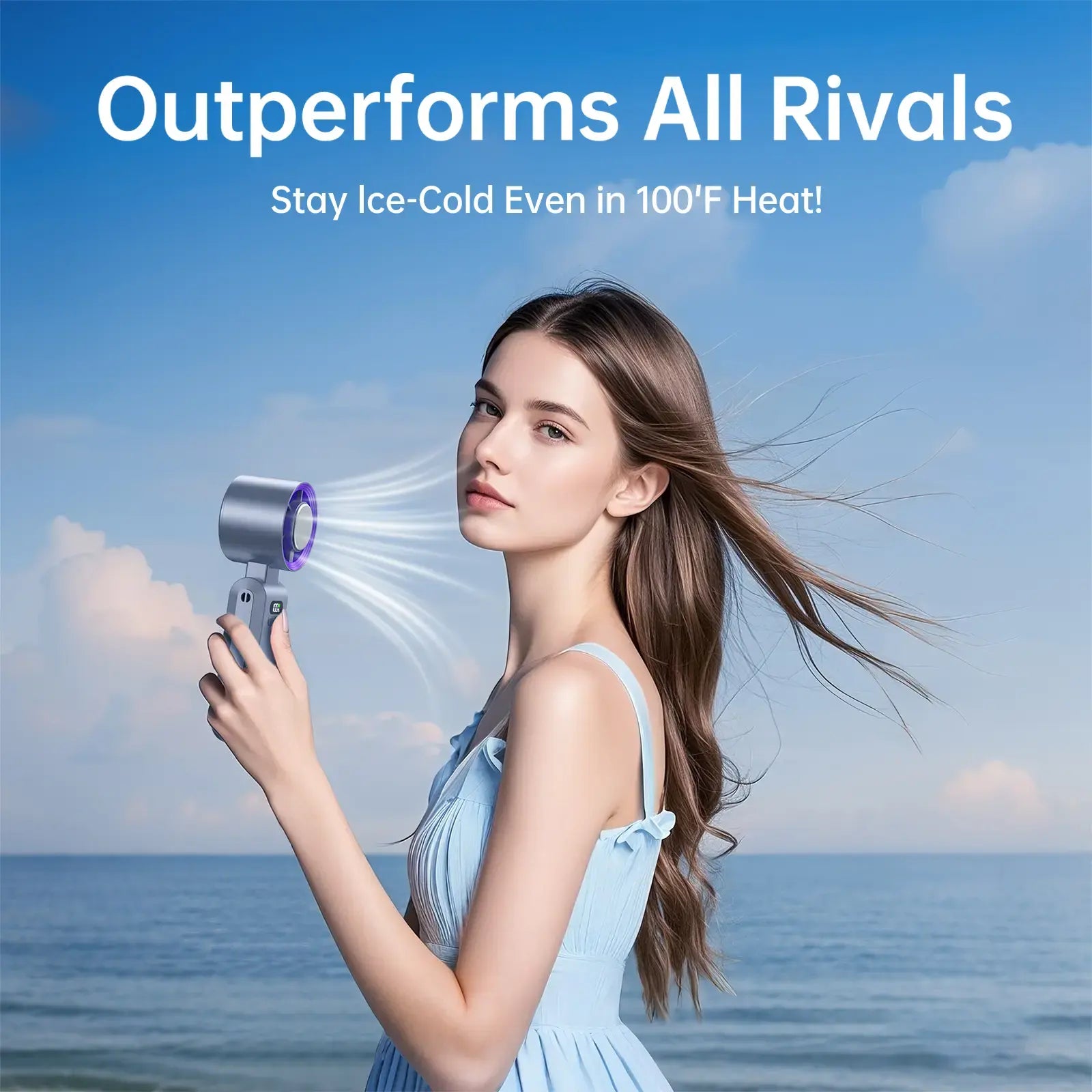 🔥 Limited-time 50% off—Quick-Cooling Frost Technology, Portable Handheld Fan.